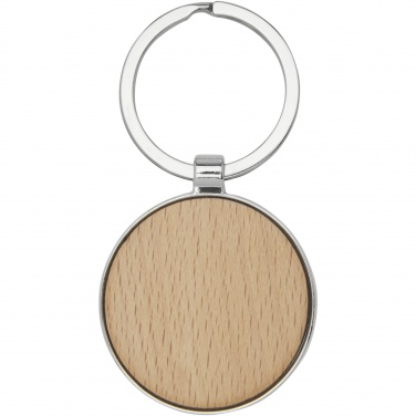 Logotrade promotional gift picture of: Moreno beech wood round keychain